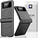 Produktbild für Samsung Z Flip 3 Hülle mit Scharnierschutz, Harter PC Rüstungsform-Design Z Flip 3 5G Hülle, Anti-Rutsch-Rutsch-Vollschutz-Telefonhülle Handyhülle für Samsung Galaxy Z Flip 3 5G - Schwarz