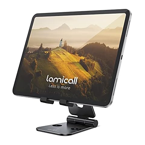 Lamicall Tablet Ständer Verstellbare, Multi-Winkel Faltbar Ständer - Universal Ständer, Dock für 2022 iPad Pro 9.7, 10.5, 12.9, iPad Air 2 3 4, iPad Mini 2 3 4, Samsung Tab, Huawei Tab Cover