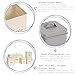 Harbour Housewares Vintage Metal Kitchen Bread Bin - Vintage Style Steel Kitchen Storage Caddy with Lid - 40cm - Cream