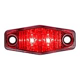 (1) LED Light 2 Diode Red 1x2.5 Surface Mount Clearance Side Marker Trailer