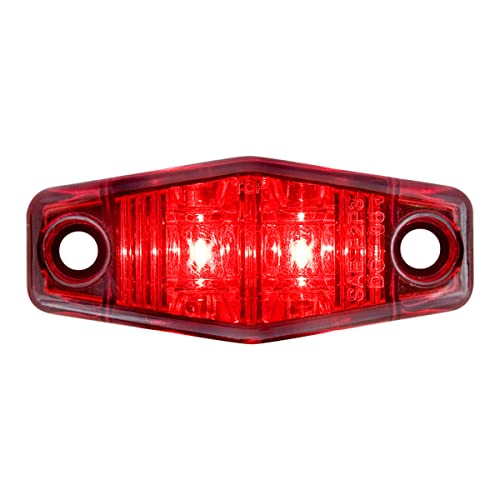 (1) LED Light 2 Diode Red 1x2.5 Surface Mount Clearance Side Marker Trailer