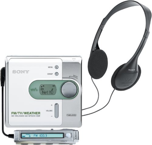 Sony MZ-NF520D Net MD Walkman (White) (Renewed)
