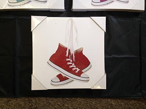 red sparkly trainers