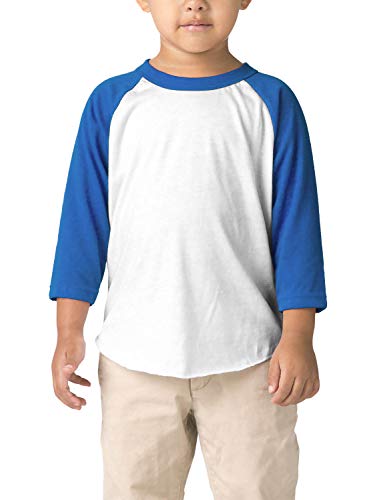Image of Hat and Beyond Kids Raglan Jersey Child Toddler Youth Uniforms 3 /4 Sleeves T Shirts