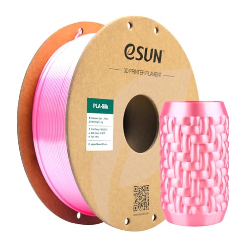 Image of eSUN Silk PLA Filament Pink Silky Shiny 3D Printing PLA Filament 1.75mm Dimensional Accuracy + /- 0.03mm, 1kg Carboard Spool (2.2lbs) 3D Printer Filament
