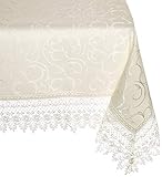 Flower Bow Vintage Lace Design Table Cloths, 54
