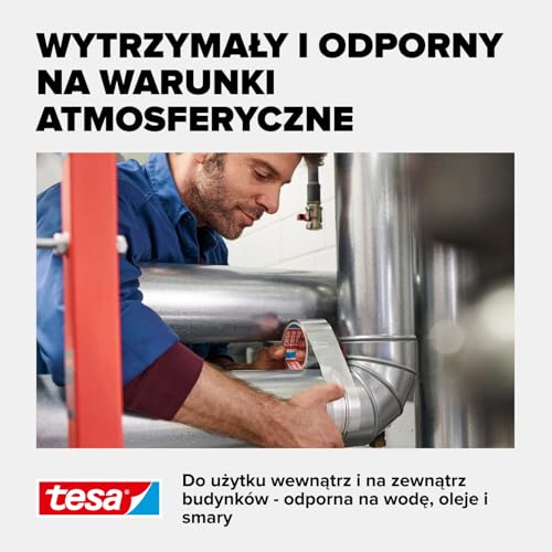 Tesa 56223-00000-11 Samoprzylepna Taśma Aluminiowa, Srebrny, 10 m x 50 mm