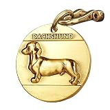 Davisia Pure Copper Pet ID Tags, Personalized Dog Tags,Three-Dimensional Relief pet Pattern, Letteri