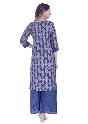 Image of Best Amazon Women's Kurti-Plazzo Comfortable Princess Cut Stitched Long Rayon Kurta-Palaazo - Designer Stylish and Readymade,Casual Dress for Women 3 /4 Sleeve