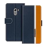 UOGNADGD Lederhülle Kompatibel mit Lenovo Vibe X3 Klappbares Portemonnaie-Hülle mit Magnetverschluss Ständer & Kartenfächern stoßfestem Schutz (Blau)