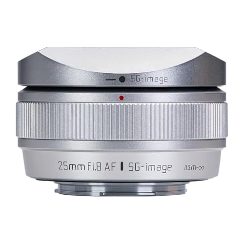 SG-image AF 25mm F1.8 Silver Limited APS-C X�}�E���g �x�m�t�C����X�݊� �P�œ_ ����a �p���P�[�L�����Y �������� �V���o�[ (2�N�ۏؕt) (�������K�i)