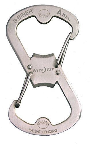 clip on bottle opener - NITE IZE S Biner Ahhh, Stainless - 2 Count