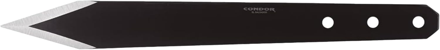 Condor Tool & Knife Full Spin Throwing Knife - 1075 High Carbon Steel - IKTOFH and AKTA Standard Compliant Thrower - Natural Finish - 9.9in Blade - 6mm Thick - 18.7oz