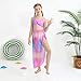 Bkixhv Teen Girls Swimsuit 3 Pieces Bikini Set Bathing Suit Twist Cross Tropical Floral Kids Swimwear with Cover Up 9-16T Light Pink