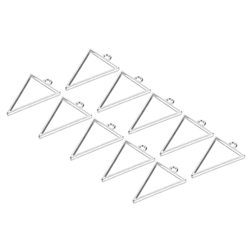 M METERXITY 10 Pack Open Bezels for Resin, Hollow Frames Alloy Triangle Shape