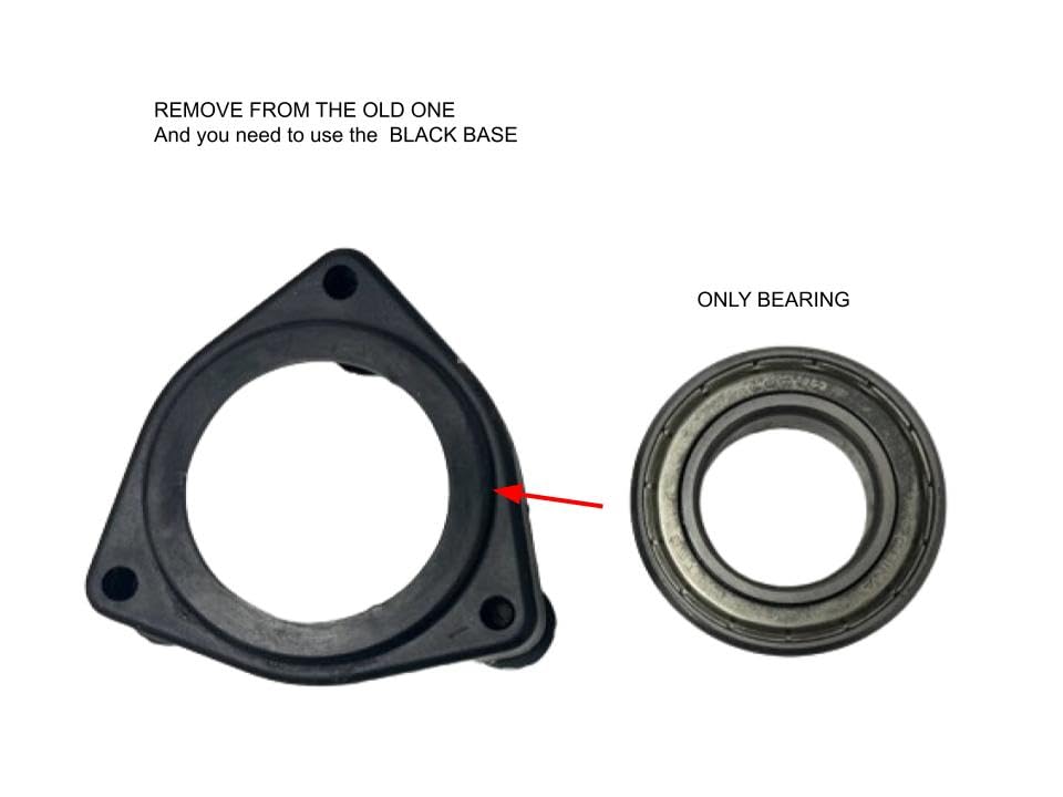 Washer bearing and black base for installation
