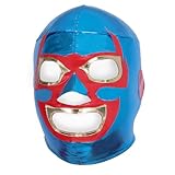 QiSwap Mexican Wrestling Mask for Adult Men,Halloween Wrestler Costume Mask (Gold)