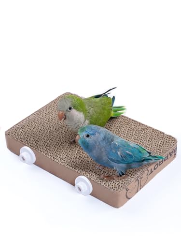 Image of 12.3 Inch Paper Bird Toys, Bird Platform, Parrot Toy, Help Birds Clean Beak, Release Stress, Reduce Boredom - Suitable for Budgie, Cockatiel, Lovebird, and Other Small to Medium-Sized Pet Birds