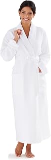 Boca Terry Women's Robe, Luxury Microfiber Bathrobe, Long Hotel Spa Robes for Women, Regular and Plus Sizes
