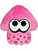 Sanei Splatoon Squid Stuffed Cushion Plush, 14, Pink by Sanei