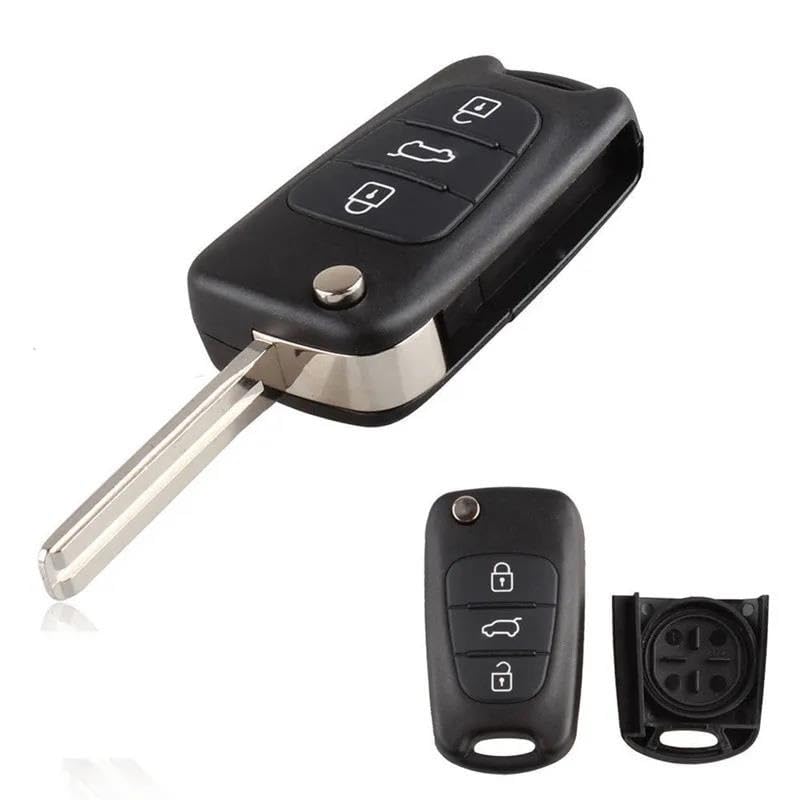 Coque de clé de voiture 3 boutons pour Hyundai i30 i20 ix35 boîtier de remplacement avec lame