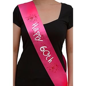 Oblique-Unique® Happy Birthday Schärpe 60er Geburtstag I 60. Jubiläum