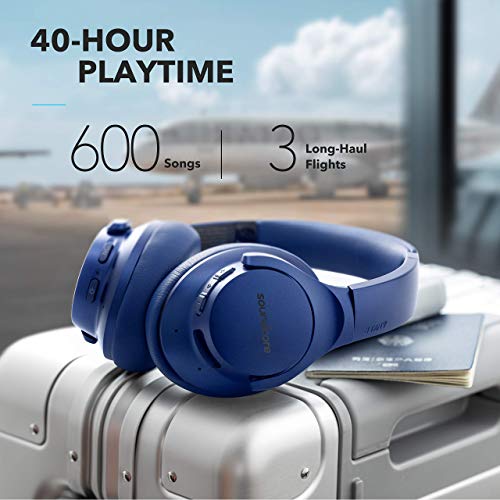 Image of Soundcore Life Q20 Hybrid Active Noise Cancelling Wireless Bluetooth Headphones Over Ear with 40H Playtime, Hi-Res Audio, Deep Bass, Memory Foam Ear Cups and Headband (Renewed)