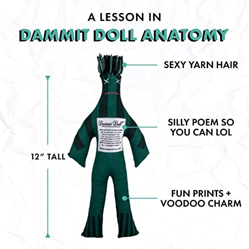 Dammit Doll - Win The 6Th Man - Green & Black - Stress Relief - Gag Gift - Sports Teams #TOP3