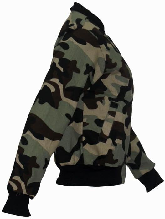 xxxiticat Women's Camo Jacket Long Sleeve Zipper Down Army Fatigue Graphic Cargo Trendy Green Camouflage Bomber Coat - Image 6