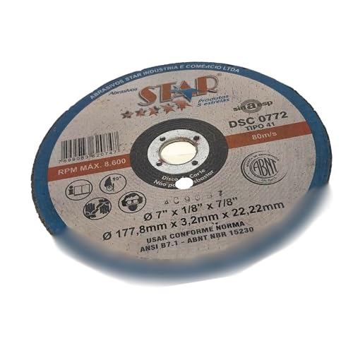 Disco De Corte De Metal - 7” x 1/8” x 7/8”