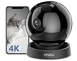 Imou 4K Cámara Vigilancia WiFi Interior, Cámara IP...: 【Super HD 4K & 10M Night Vision】8MP SHD clear ofrece videos de alta calidad directamente a su teléfono inteligente. La cámara vigilancia wifi interior puede proporcionar una distancia de visión nocturna de 10 m y puede grabar video panorámico en tiem...
