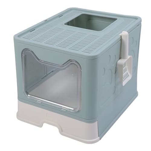 Caixa de Areia para Gatinhos, Caixa de Areia Dobrável Multiuso Durável Semi-fechada para Gatos Com T