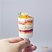 HallGEMs - Premium Dessert Cups with Spoons (Pack of 50, 3.4 oz), Reusable Party, Event, and Catering Cups, Pedestal Design