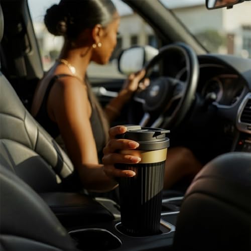 Image of Vacuum Insulated Stainless Steel Travel Coffee Mug,Leak Proof Cup with Lid