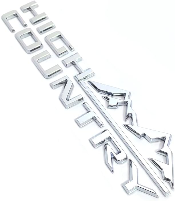 2pack OEM High Country Emblems 3D Letters Side Badge Compatible with Silverado Tahoe Suburban 2019-2025 High Country 85101611 Glossy Chrome