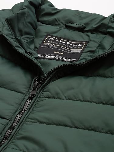 Image of The Indian Garage Co Men Slim Fit Solid Puffer Jackets