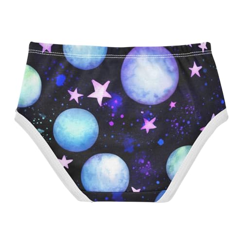 Watercolor Planets Toddler Underwear Custom 2t Cotton Panties Little Girl Fun Print Kids Briefs Undies2