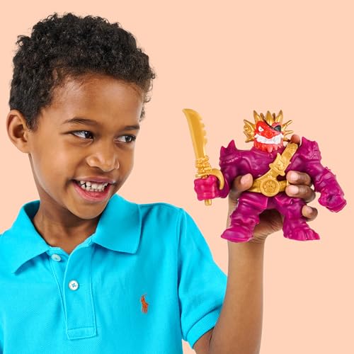 Heroes of Goo Jit Zu Goo Sea | Super Gooey, Goo Filled Toy Blazagon Action Figure Hero Pack | with Color Changing Face That Reveals His | Stretch Him 3 Times His Size