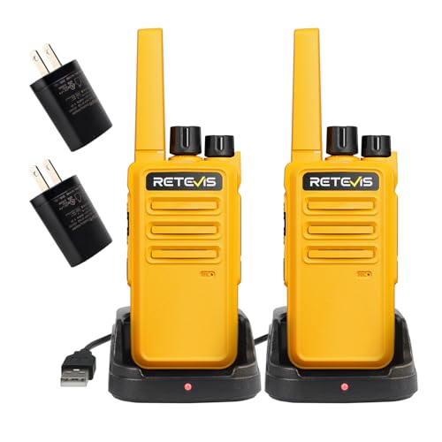 Retevis RT68 Walkie Talkies for Adults, Portable FRS Two Way Radios Rechargeable, Durable 2 Way Radios Long Range, VOX Hands Free, USB Charging Base for Camping, Climbing and Road Trips (2 Pack)