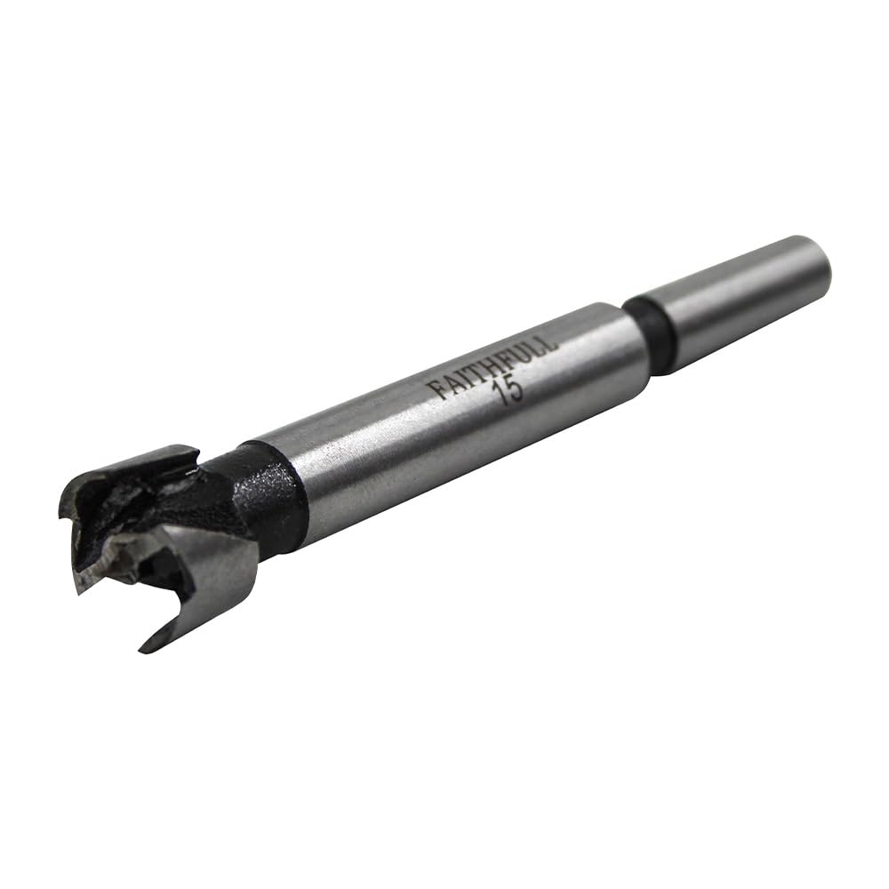 Faithfull FAIFOR15 Forstner Bit for Hardwood, Softwood, Drilling, Boring, Straight, Angled, Overlapping, Pocket holes - 15mm