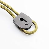 Paracord Cord Lock Wheeled Cord Toggle Stopper Clamp Toggle Stop Slider for Drawstrings, Accessory Cordage(Black,20PCS)