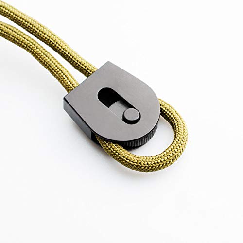 Paracord Cord Lock Wheeled Cord Toggle Stopper Clamp Toggle Stop Slider for Drawstrings, Accessory Cordage(Black,20PCS)