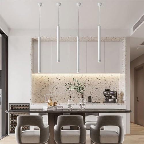 Lámpara colgante LED lineal de tubo largo negro de 33 cm para iluminación de dormitorios 4