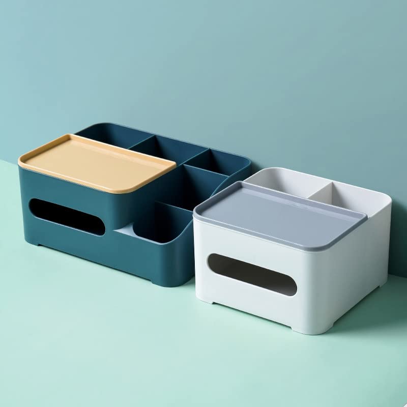 Caja Organizadora Cables Organizador multifunción, caja de almacenamiento de escritorio con Control remoto for el hogar y la Oficina, caja de plástico, cajón contenedor de cosméticos Cajas de Cables (