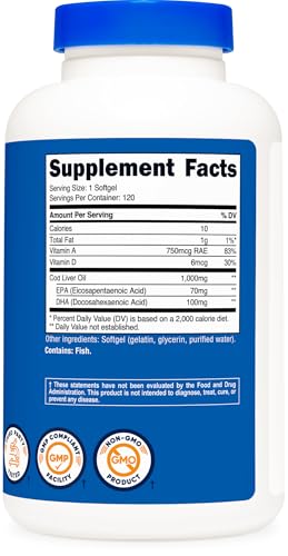 Nutricost Cod Liver Oil Softgels