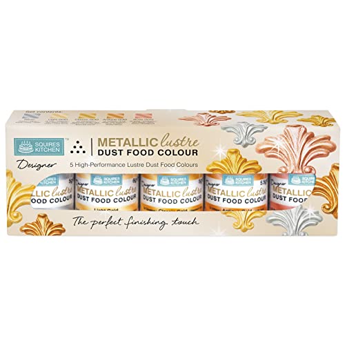 Squires Kitchen Designer Metallic Lustre Set - Pack of 5