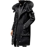Men's Winter Coat Warm Parka Ski Jacket with Faux Fur Hood Long Puffer Jacket Thicken Outerwear Windproof Down Coat
