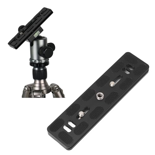 Image of C Plate 15cm, Mount QR Plate, Extended with 2x1 /4in 1x3 /8in Thread, Weight Aluminum y Tr QR for DSLR Cs and Video Equipment
