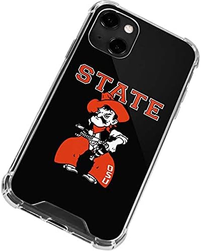 Skinit Clear Phone Case Compatible with iPhone 13 - Officially Licensed Oklahoma State University OSU Cowboys Orange Design