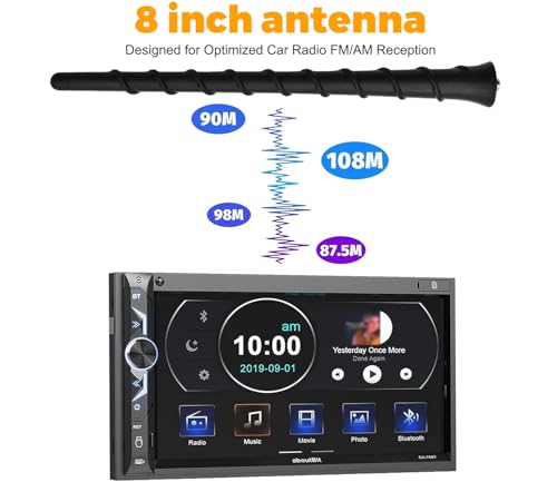 Image of 8 inch Antenna for Jeep Grand Cherokee 2011-2025,Cherokee Dodge Journey,Avenger,Durango,Dart 2011-2023 8 Inch Rubber Antenna Wash-Proof Radio Antenna Truck Antenna Part Number 5091100AA | 68297936AA